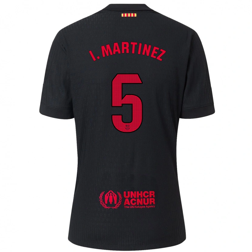 Danxen Herren Iñigo Martínez #5 Schwarz Rot Auswärtstrikot Trikot 2024/25 T-Shirt