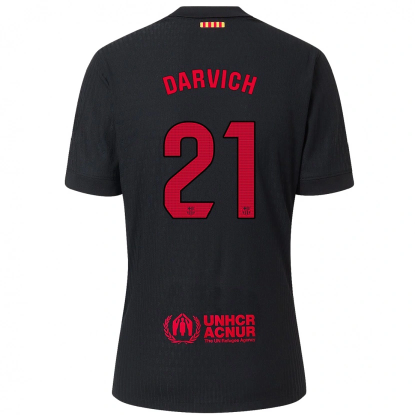 Danxen Herren Noah Darvich #21 Schwarz Rot Auswärtstrikot Trikot 2024/25 T-Shirt