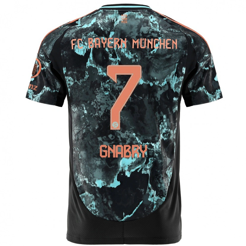 Danxen Herren Serge Gnabry #7 Schwarz Auswärtstrikot Trikot 2024/25 T-Shirt