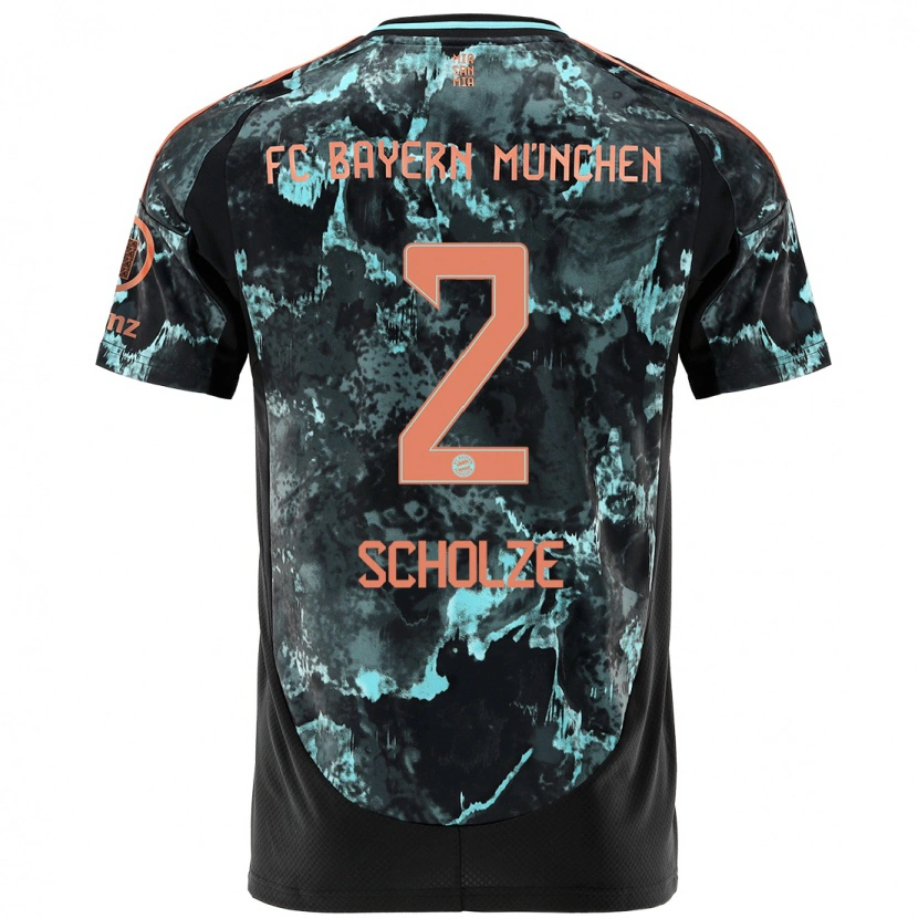 Danxen Herren Max Scholze #2 Schwarz Auswärtstrikot Trikot 2024/25 T-Shirt