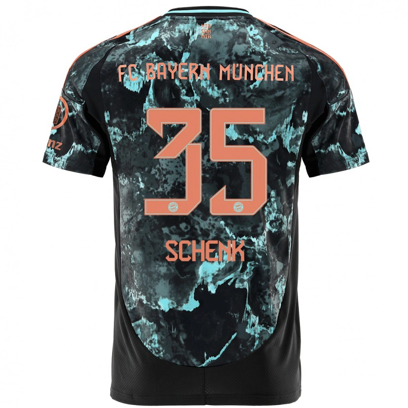 Danxen Herren Johannes Schenk #35 Schwarz Auswärtstrikot Trikot 2024/25 T-Shirt