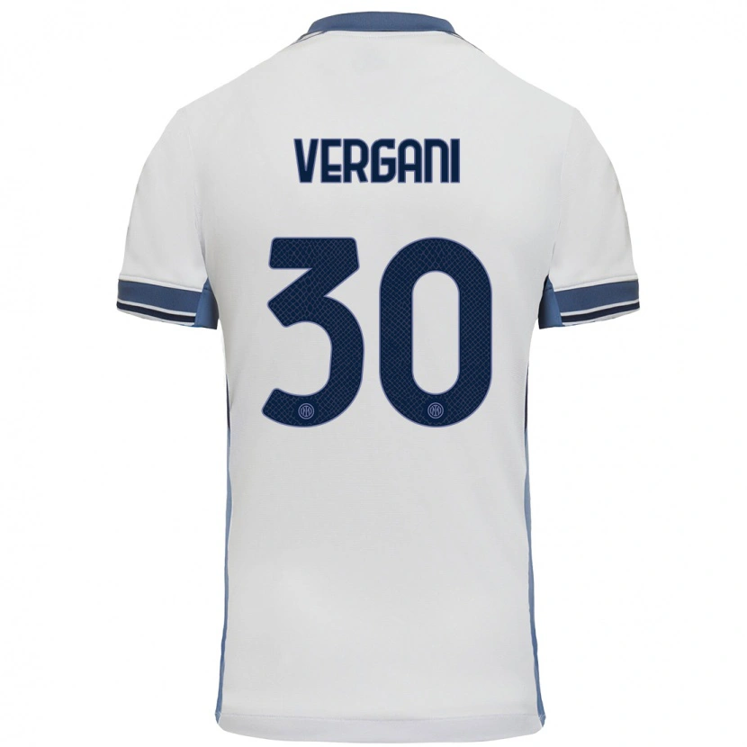 Danxen Herren Bianca Vergani #30 Weißgrau Auswärtstrikot Trikot 2024/25 T-Shirt