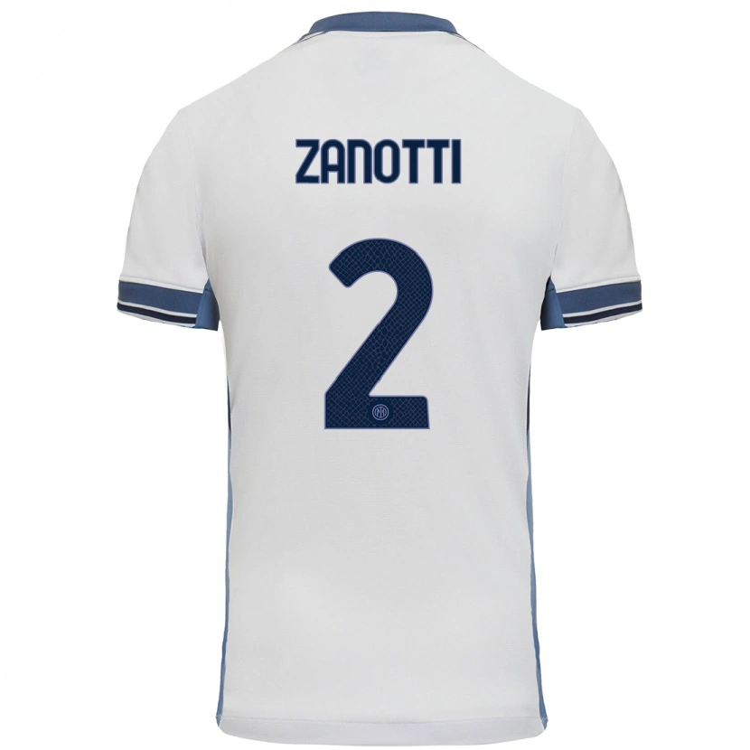 Danxen Herren Mattia Zanotti #2 Weißgrau Auswärtstrikot Trikot 2024/25 T-Shirt