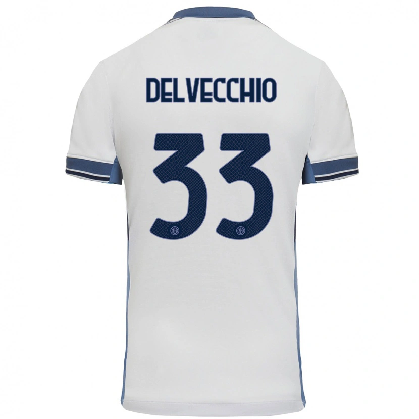 Danxen Herren Gabriele Delvecchio #33 Weißgrau Auswärtstrikot Trikot 2024/25 T-Shirt