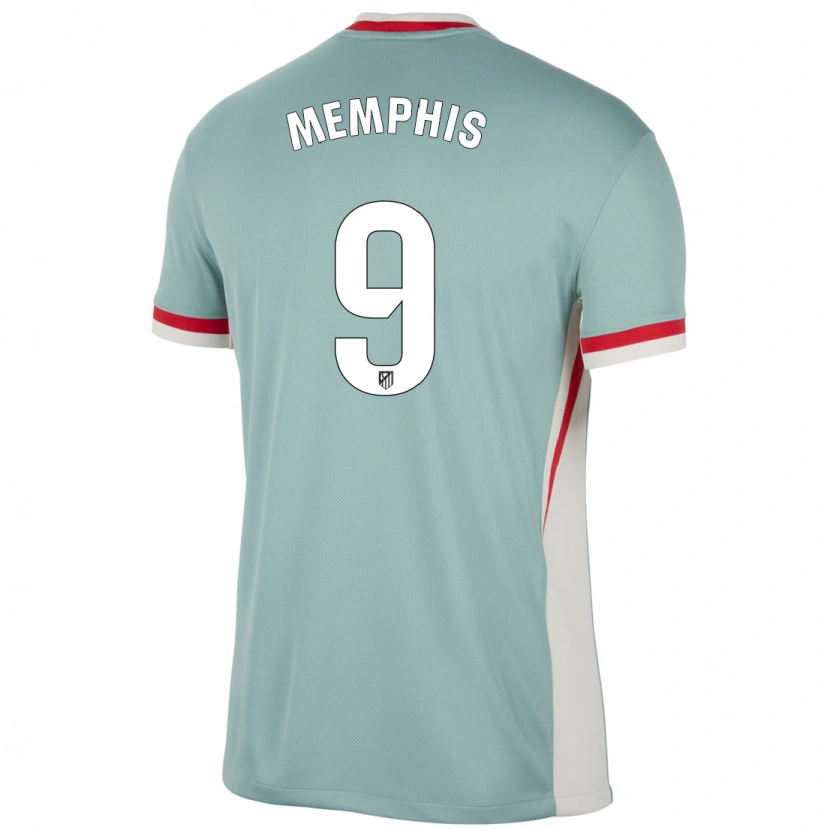 Danxen Herren Memphis Depay #9 Hellbeige Blau Auswärtstrikot Trikot 2024/25 T-Shirt