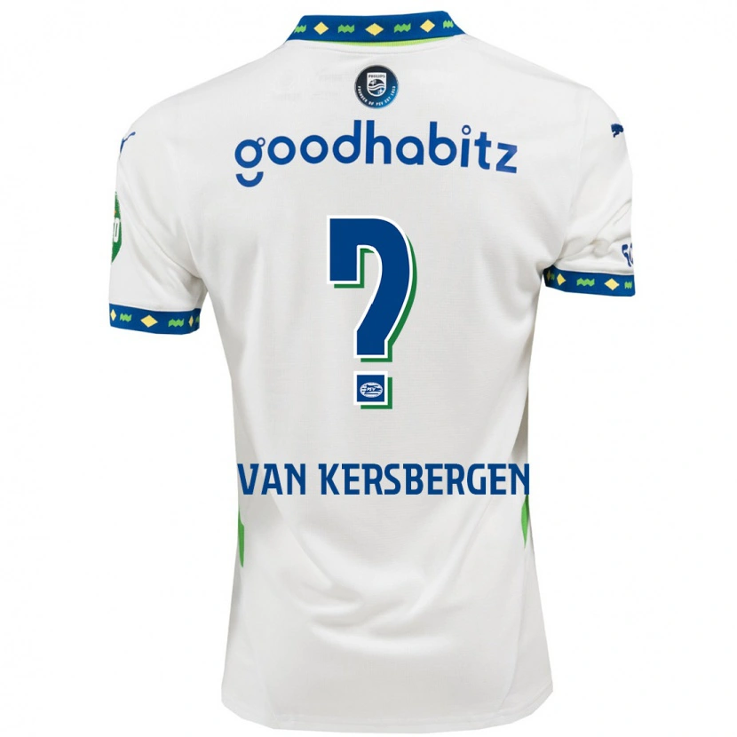 Danxen Herren Sander Van Kersbergen #0 Weiß Dunkelblau Ausweichtrikot Trikot 2024/25 T-Shirt