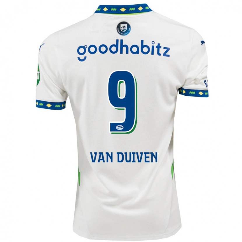 Danxen Herren Jason Van Duiven #9 Weiß Dunkelblau Ausweichtrikot Trikot 2024/25 T-Shirt