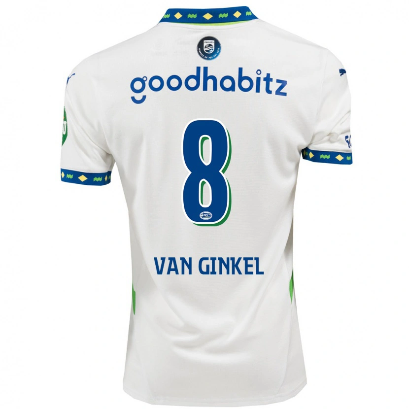 Danxen Herren Marco Van Ginkel #8 Weiß Dunkelblau Ausweichtrikot Trikot 2024/25 T-Shirt