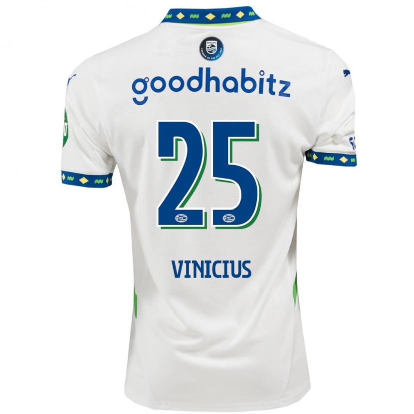 Danxen Herren Carlos Vinicius #25 Weiß Dunkelblau Ausweichtrikot Trikot 2024/25 T-Shirt