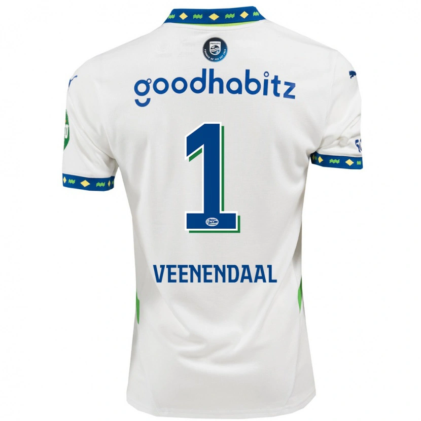 Danxen Herren Sari Van Veenendaal #1 Weiß Dunkelblau Ausweichtrikot Trikot 2024/25 T-Shirt