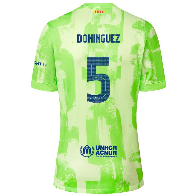 Danxen Herren Sergi Domínguez #5 Limettengrün Ausweichtrikot Trikot 2024/25 T-Shirt