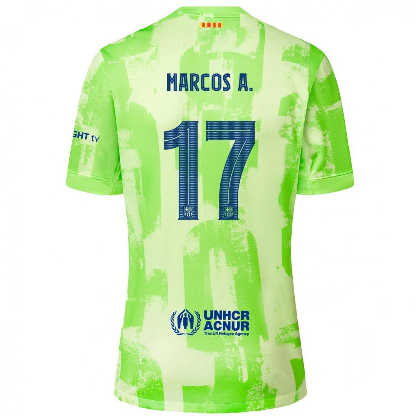 Danxen Herren Marcos Alonso #17 Limettengrün Ausweichtrikot Trikot 2024/25 T-Shirt