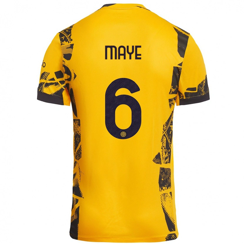 Danxen Herren Yvan Maye #6 Gold Schwarz Ausweichtrikot Trikot 2024/25 T-Shirt