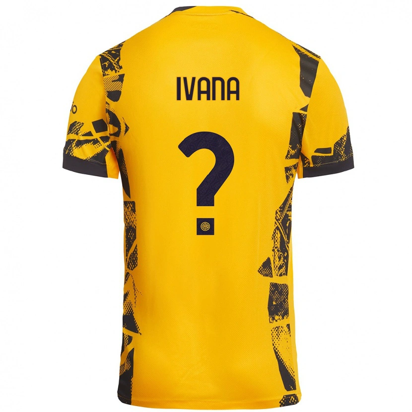 Danxen Herren Ivana Andrés #0 Gold Schwarz Ausweichtrikot Trikot 2024/25 T-Shirt