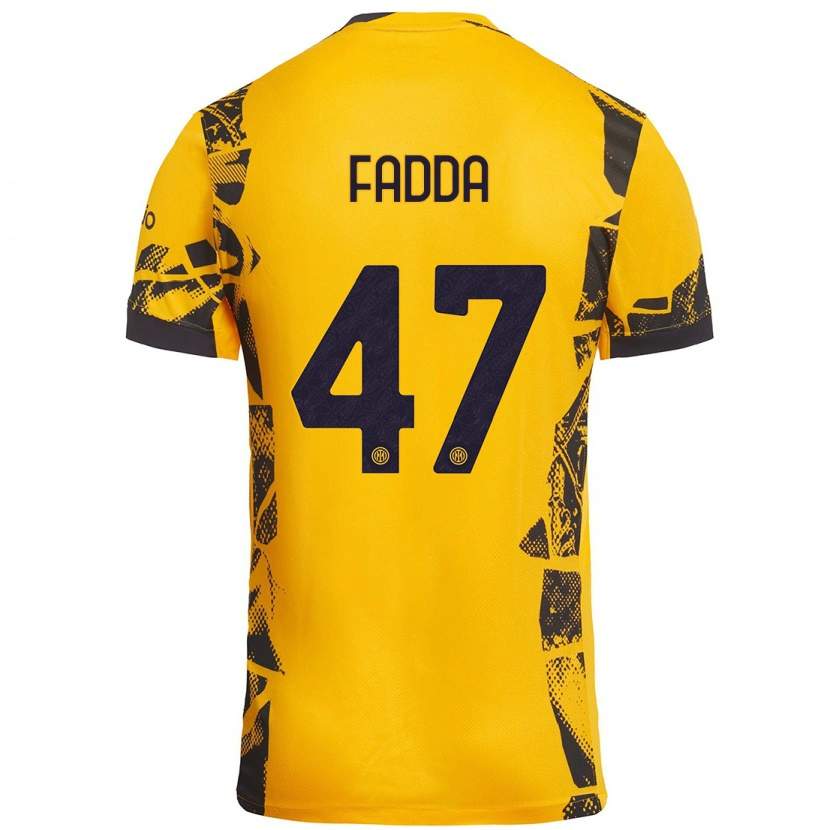 Danxen Herren Paola Fadda #47 Gold Schwarz Ausweichtrikot Trikot 2024/25 T-Shirt