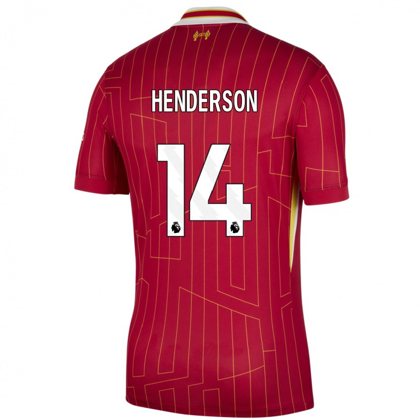 Danxen Damen Henderson #14 Rot Gelb Weiß Heimtrikot Trikot 2024/25 T-Shirt