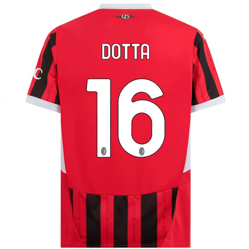 Danxen Damen Cristiano Dotta #16 Rot Schwarz Heimtrikot Trikot 2024/25 T-Shirt