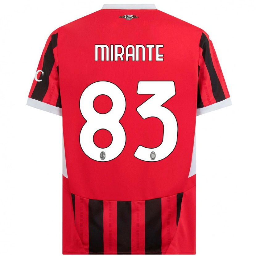 Danxen Damen Antonio Mirante #83 Rot Schwarz Heimtrikot Trikot 2024/25 T-Shirt