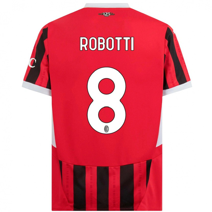 Danxen Damen Giovanni Robotti #8 Rot Schwarz Heimtrikot Trikot 2024/25 T-Shirt