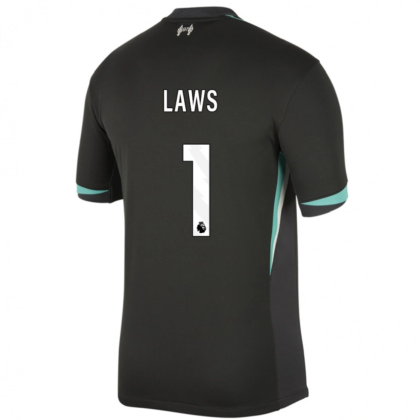 Danxen Damen Rachael Laws #1 Schwarz Anthrazitweiß Auswärtstrikot Trikot 2024/25 T-Shirt