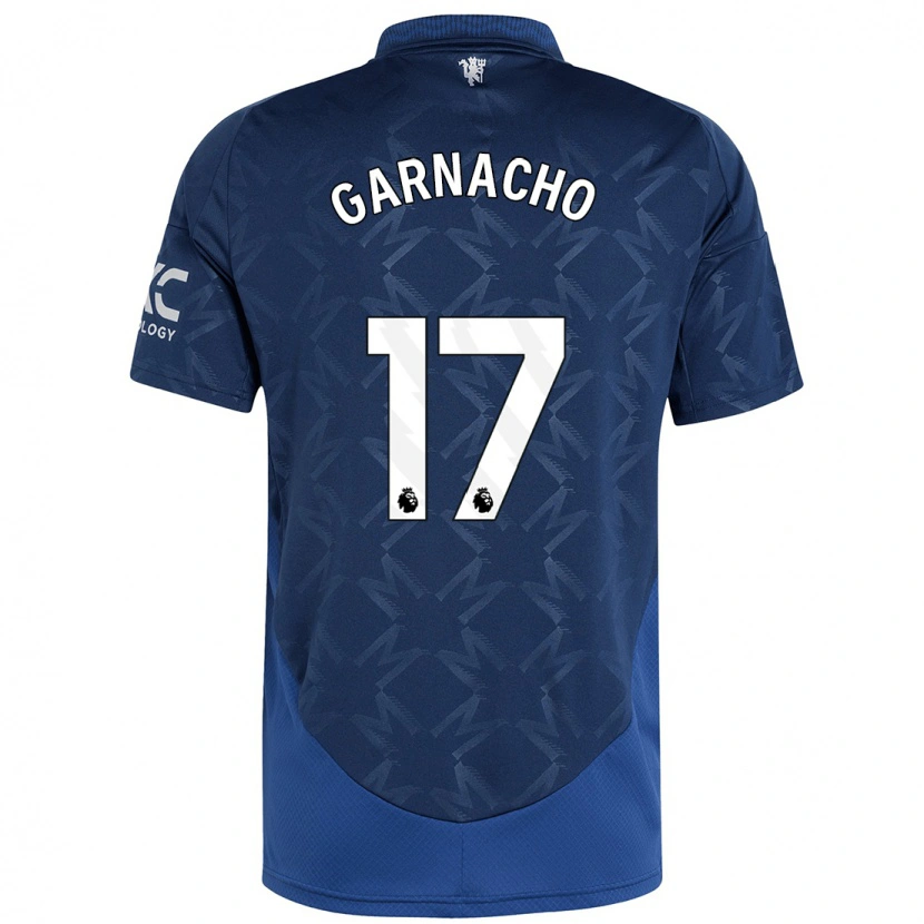 Danxen Damen Alejandro Garnacho #17 Indigo Auswärtstrikot Trikot 2024/25 T-Shirt