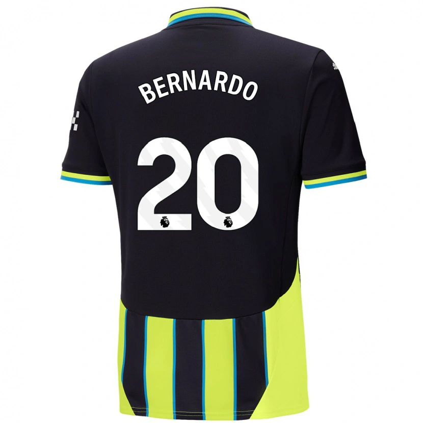 Danxen Damen Bernardo Silva #20 Blaugelb Auswärtstrikot Trikot 2024/25 T-Shirt