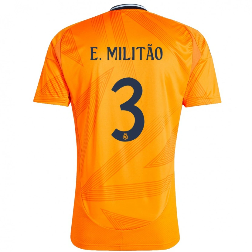 Danxen Damen Éder Militão #3 Orange Auswärtstrikot Trikot 2024/25 T-Shirt