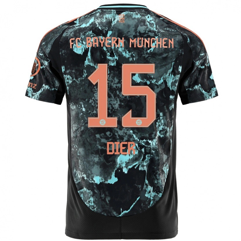 Danxen Damen Eric Dier #15 Schwarz Auswärtstrikot Trikot 2024/25 T-Shirt