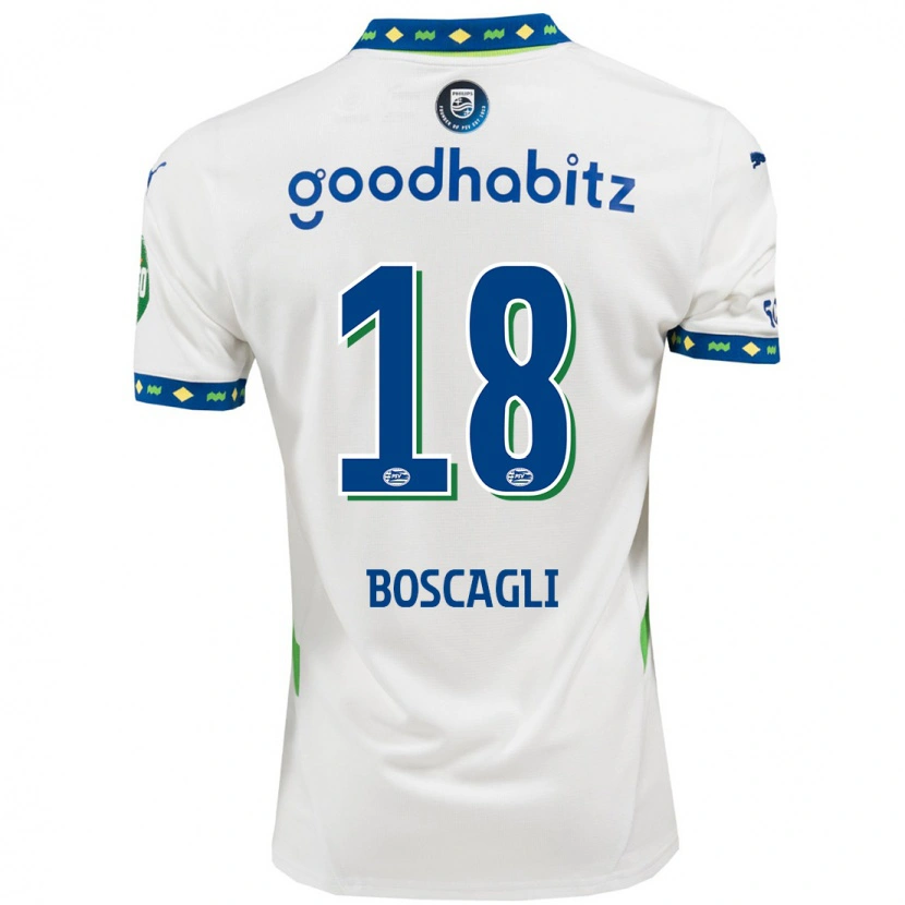 Danxen Damen Olivier Boscagli #18 Weiß Dunkelblau Ausweichtrikot Trikot 2024/25 T-Shirt