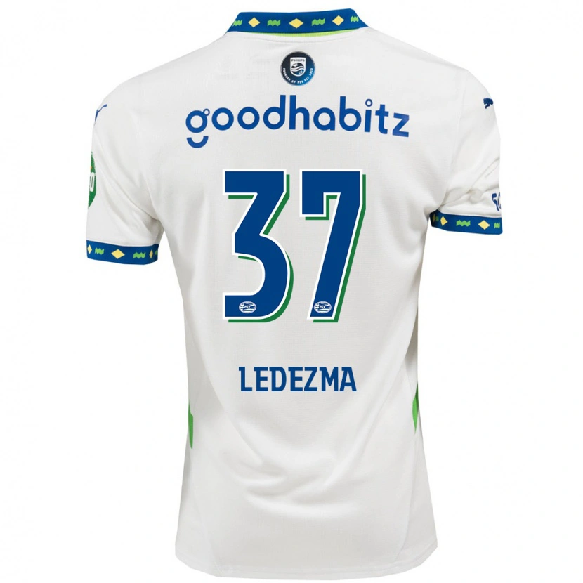 Danxen Damen Richard Ledezma #37 Weiß Dunkelblau Ausweichtrikot Trikot 2024/25 T-Shirt