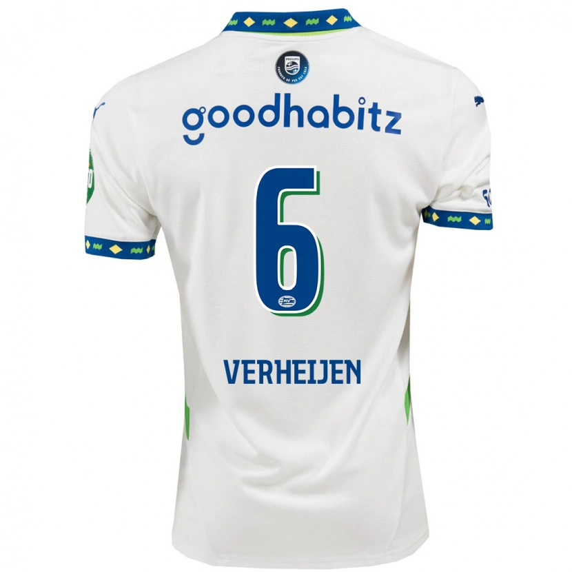 Danxen Damen Janneke Verheijen #6 Weiß Dunkelblau Ausweichtrikot Trikot 2024/25 T-Shirt