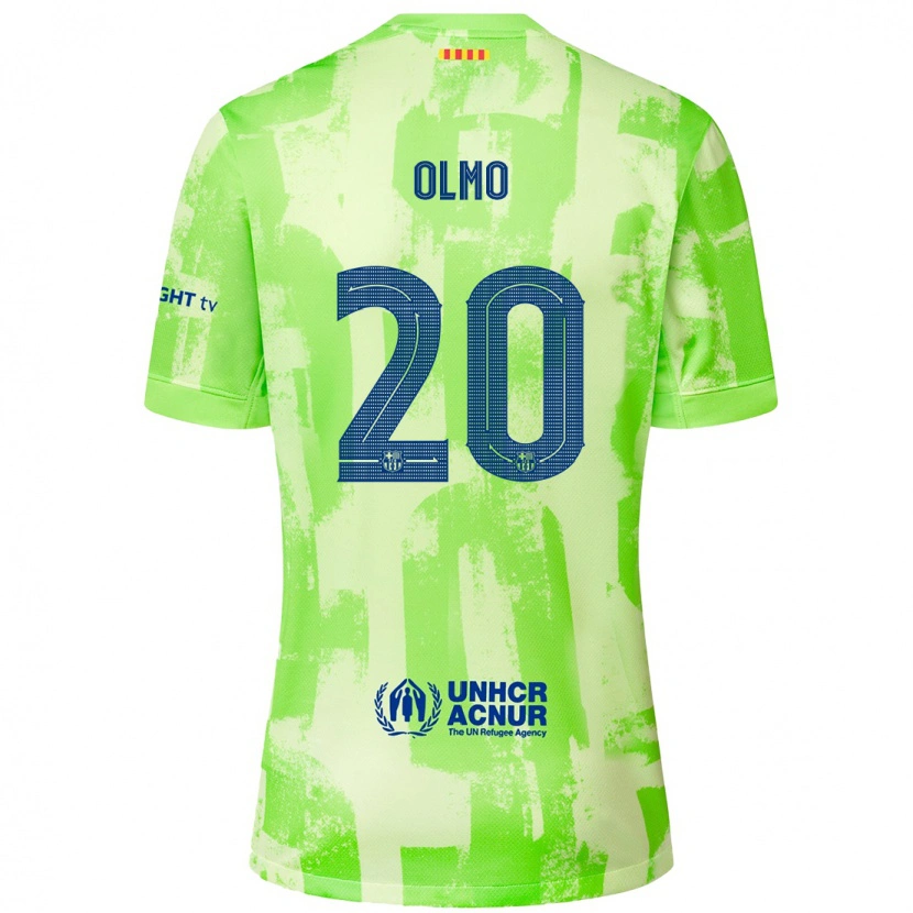 Danxen Damen Dani Olmo #20 Limettengrün Ausweichtrikot Trikot 2024/25 T-Shirt