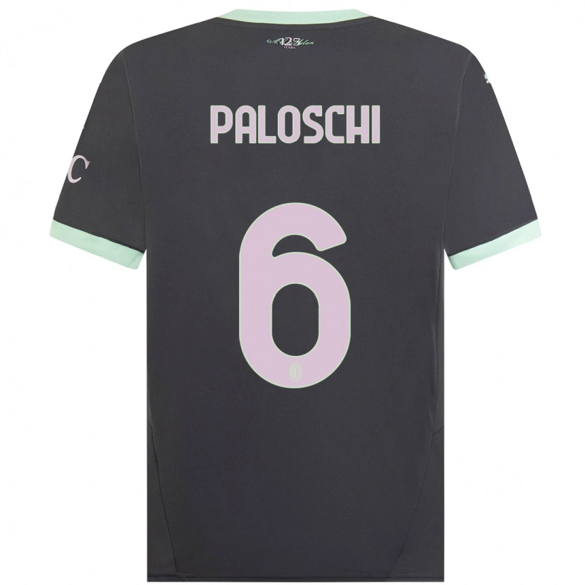 Danxen Damen Dorian Paloschi #6 Grau Ausweichtrikot Trikot 2024/25 T-Shirt