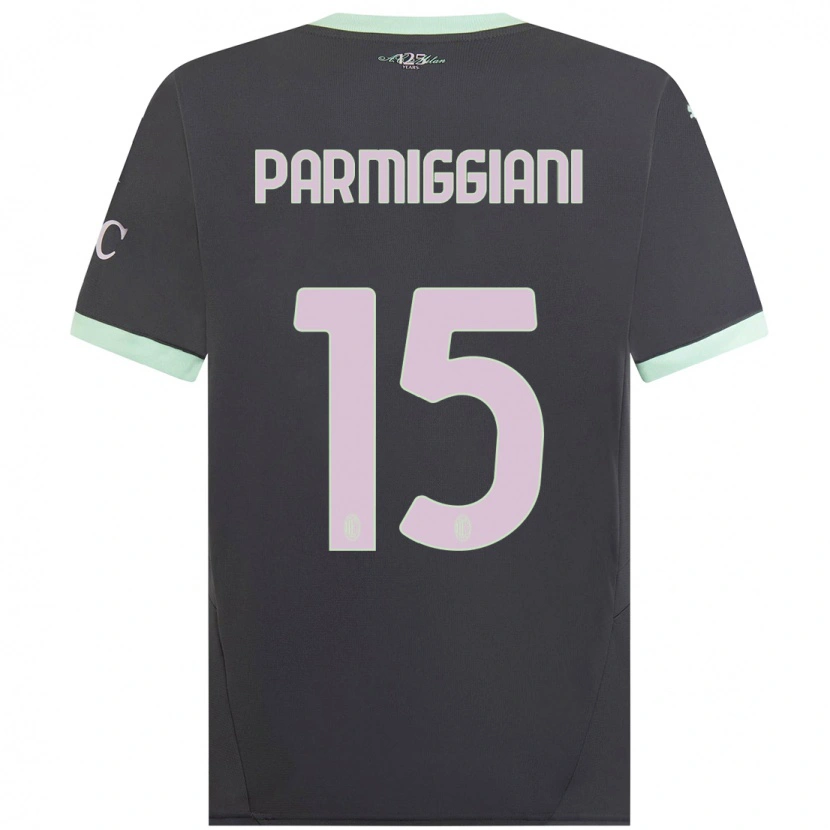 Danxen Damen Pietro Parmiggiani #15 Grau Ausweichtrikot Trikot 2024/25 T-Shirt