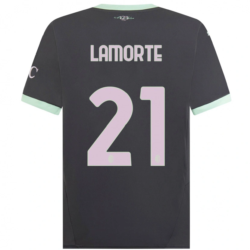 Danxen Damen Alessandro Lamorte #21 Grau Ausweichtrikot Trikot 2024/25 T-Shirt