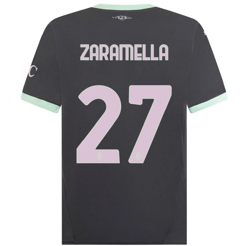 Danxen Damen Mattia Zaramella #27 Grau Ausweichtrikot Trikot 2024/25 T-Shirt