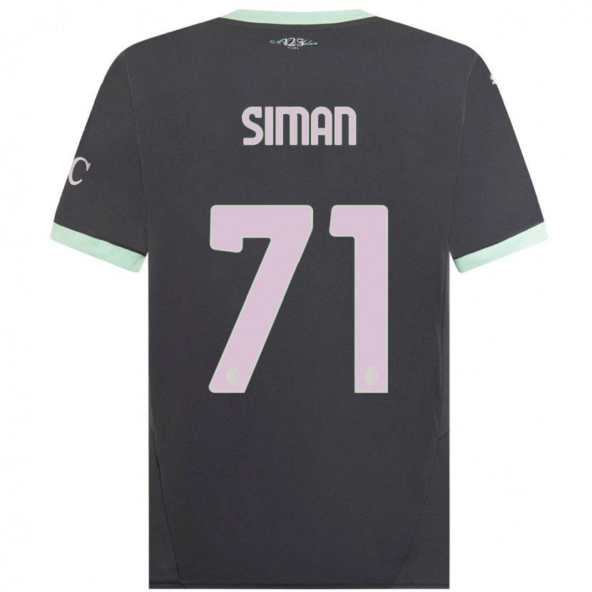 Danxen Damen Alexandru Șiman #71 Grau Ausweichtrikot Trikot 2024/25 T-Shirt