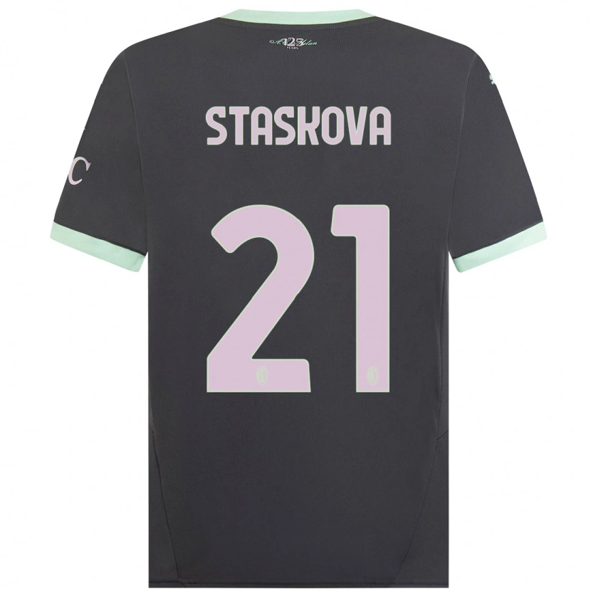 Danxen Damen Andrea Stašková #21 Grau Ausweichtrikot Trikot 2024/25 T-Shirt