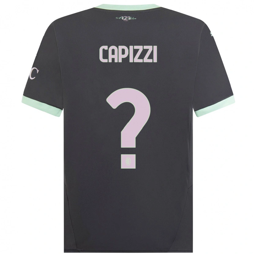 Danxen Damen Edoardo Capizzi #0 Grau Ausweichtrikot Trikot 2024/25 T-Shirt