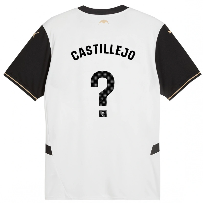 Danxen Kinder Samu Castillejo #0 Weiß Schwarz Heimtrikot Trikot 2024/25 T-Shirt