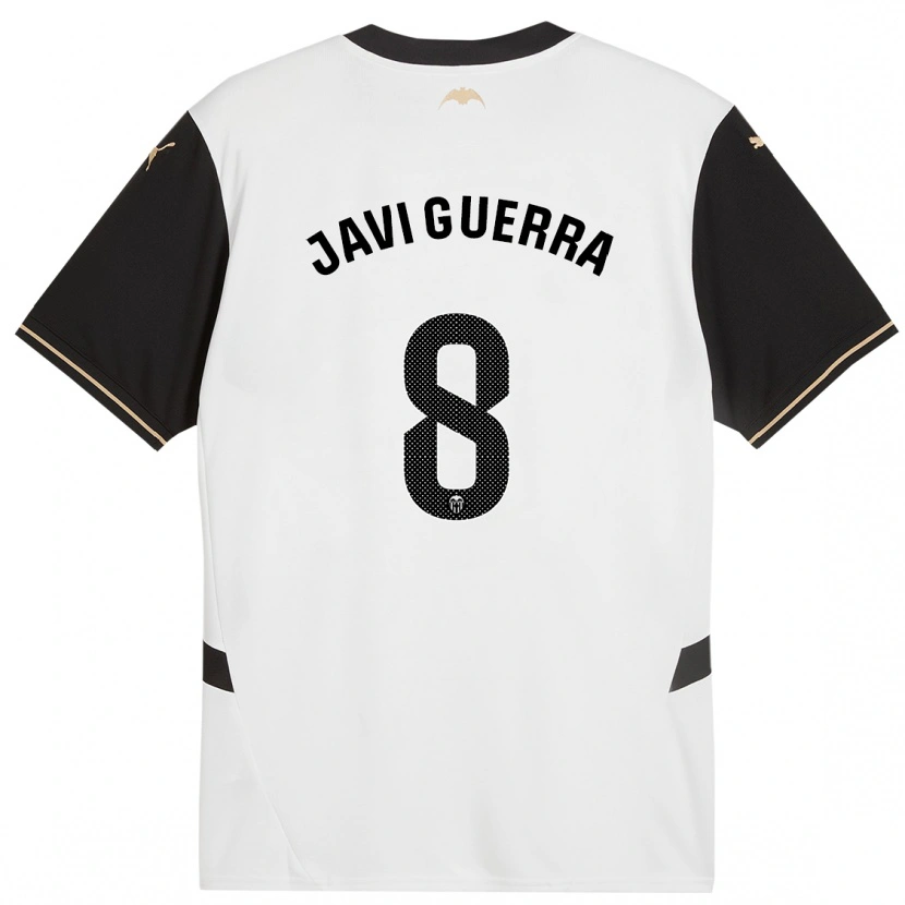 Danxen Kinder Javi Guerra #8 Weiß Schwarz Heimtrikot Trikot 2024/25 T-Shirt