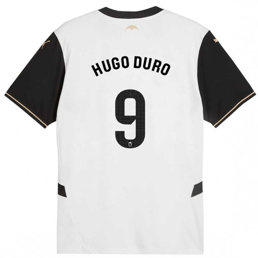 Danxen Kinder Hugo Duro #9 Weiß Schwarz Heimtrikot Trikot 2024/25 T-Shirt