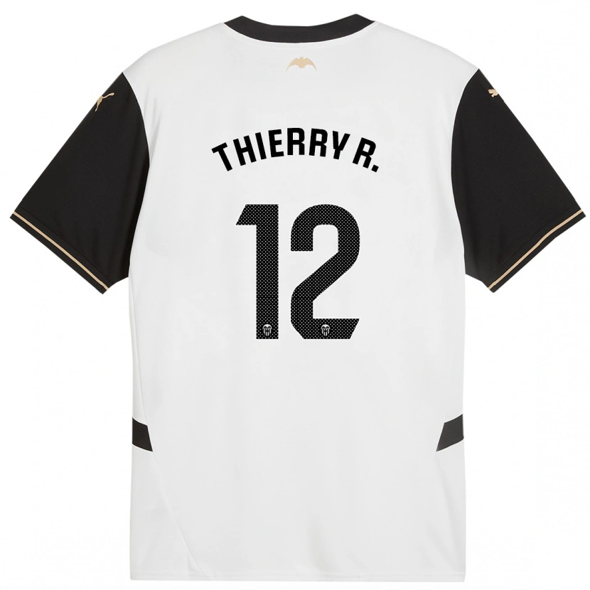 Danxen Kinder Thierry Correia #12 Weiß Schwarz Heimtrikot Trikot 2024/25 T-Shirt