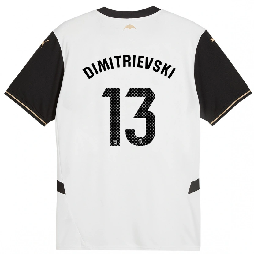 Danxen Kinder Stole Dimitrievski #13 Weiß Schwarz Heimtrikot Trikot 2024/25 T-Shirt