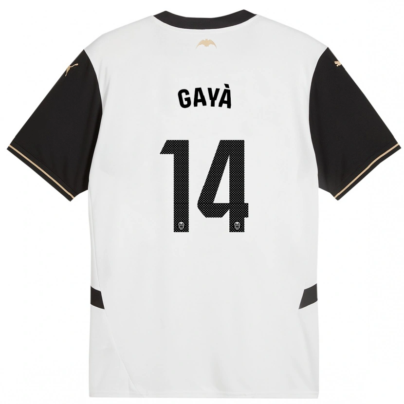 Danxen Kinder José Gayà #14 Weiß Schwarz Heimtrikot Trikot 2024/25 T-Shirt