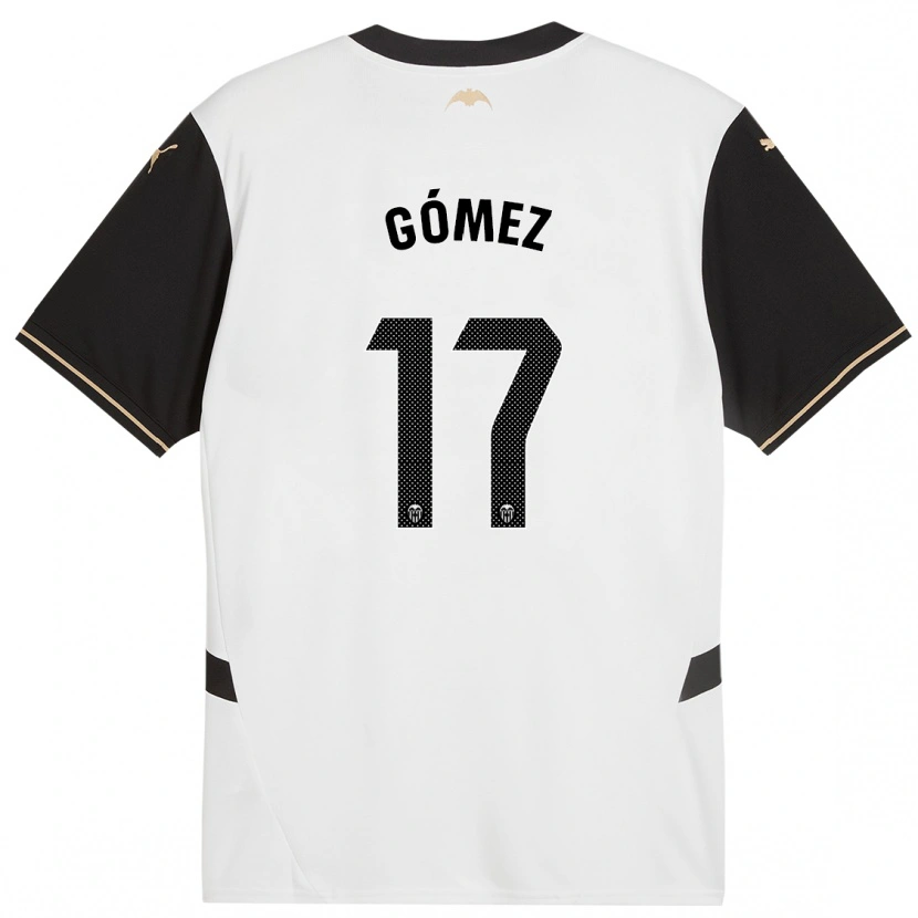 Danxen Kinder Dani Gómez #17 Weiß Schwarz Heimtrikot Trikot 2024/25 T-Shirt