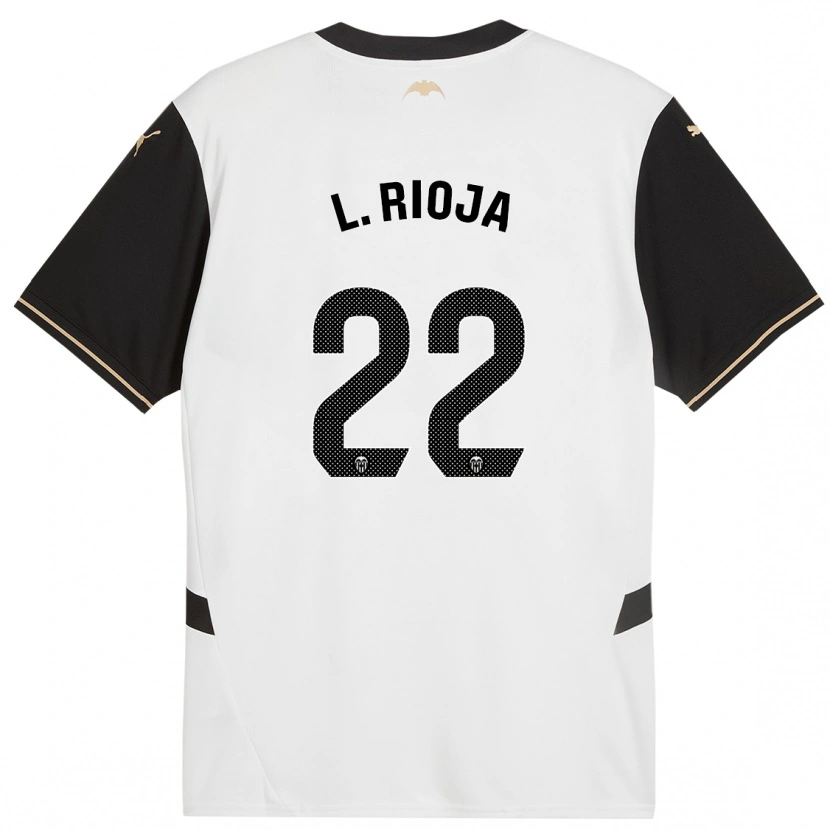 Danxen Kinder Luis Rioja #22 Weiß Schwarz Heimtrikot Trikot 2024/25 T-Shirt