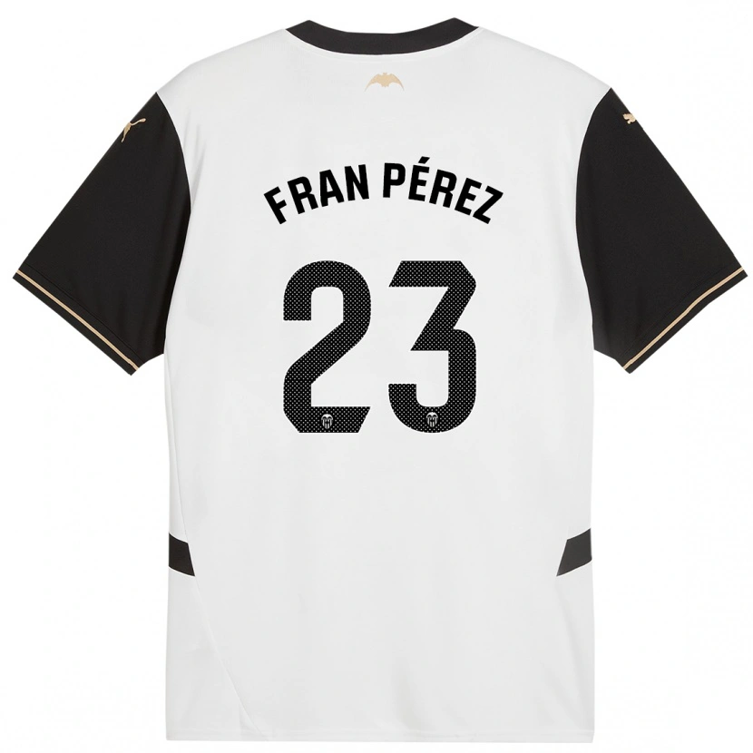 Danxen Kinder Fran Pérez #23 Weiß Schwarz Heimtrikot Trikot 2024/25 T-Shirt