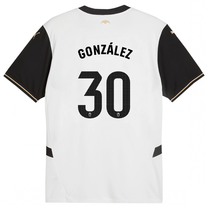 Danxen Kinder Hugo González #30 Weiß Schwarz Heimtrikot Trikot 2024/25 T-Shirt