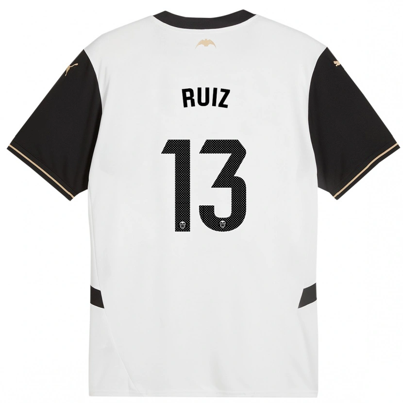 Danxen Kinder Nil Ruiz #13 Weiß Schwarz Heimtrikot Trikot 2024/25 T-Shirt